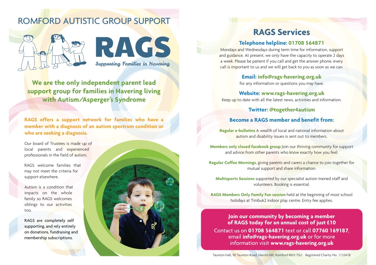 RAGS pleased to showcase our newly designed leaflet